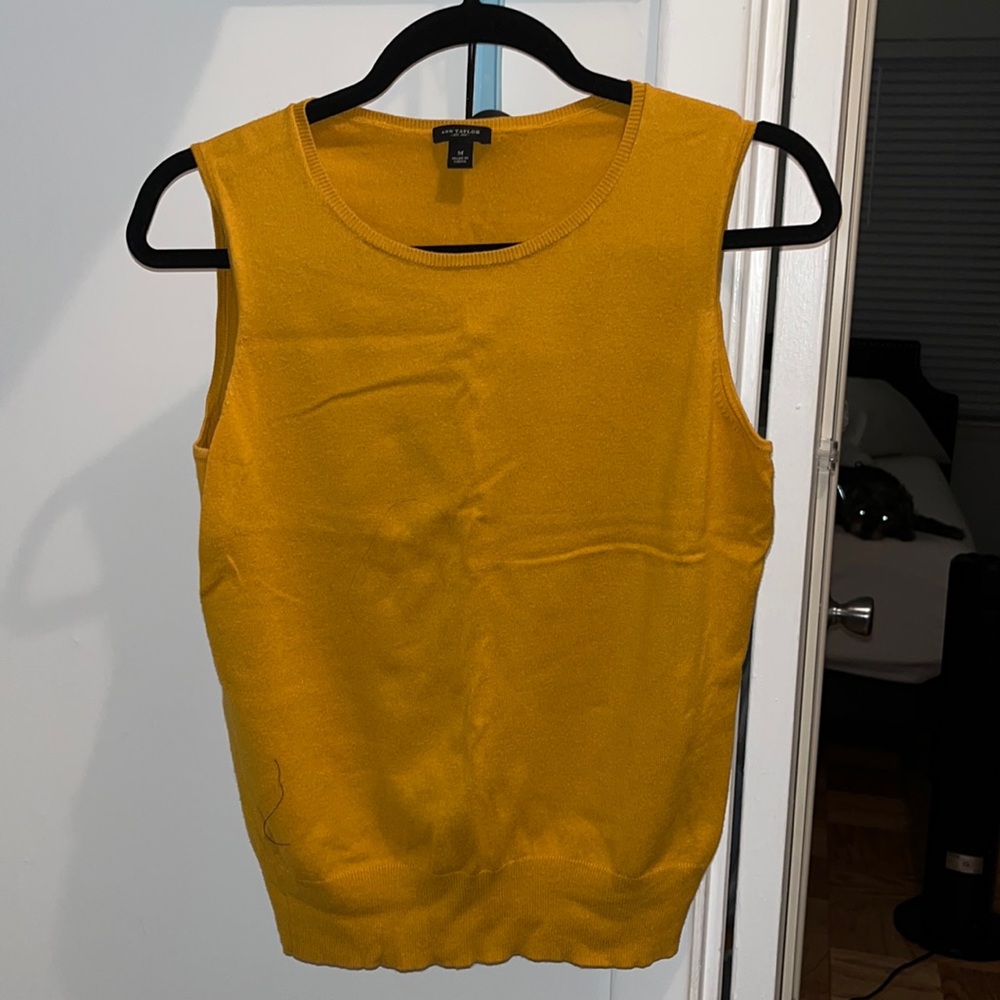 Anne Klein mustard yellow top